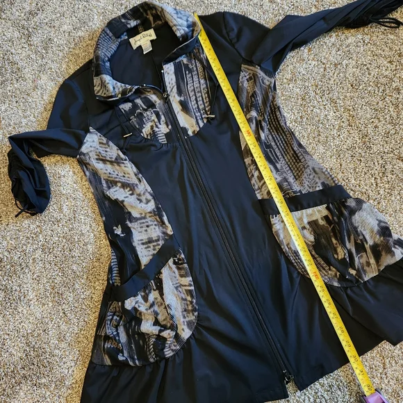 Joseph Ribkoff 3/4 Sleeve Long Zip Up Jacket - Picture 5 of 8